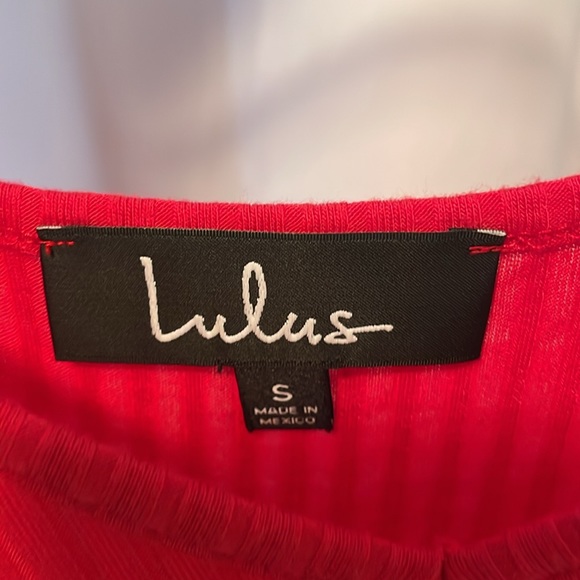 LULUS Feeling Myself Red Tie-Front Cropped Tank Top - Picture 6 of 6